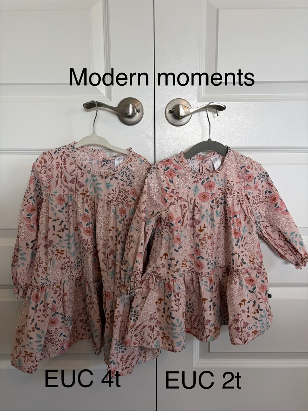 Modern Moments Pink Floral Kids Matching Set Dress